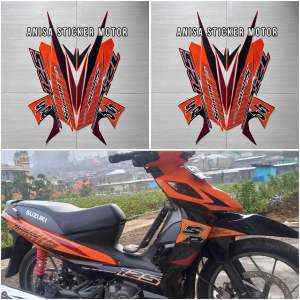 Stiker Striping Motor Shogun Sp 125 2008 2009 Orange Oren Hitam