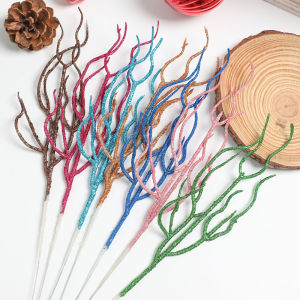 3/5Pcs Christmas Decorations Colored Branch Artificial Bouquet Xmas Tree Ornament Home Decor New Year Navidad 2025 Accessories