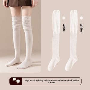 miiow | Antibacterial High-Tube Knee-Height Womens Socks Cat Person Autumn Winter Warm Thickened Long Tube Stockings For Ladies