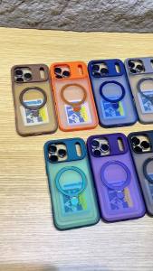 Magnetic Includes Lens Protector Phone Case For iPhone 17 Pro Max 17 16 15 13 12 11 14 Hard Frosted Cover Funda Stand Included