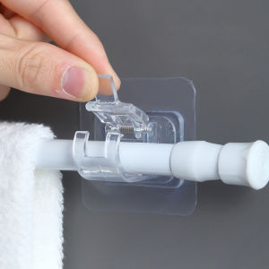 Giá Đỡ Thanh Móc Treo Rèm Siêu Chắc Không Cần Khoan Tường