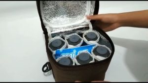 Pelapis aluminium foil botol kaca asi cooler foam perekat penahan panas dingin botol asip