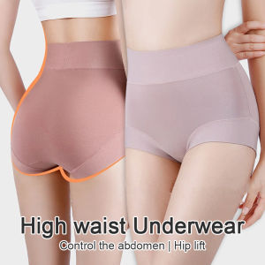 Plus Size High Waist 100% Cotton Underwear for Women Antibacterial Crotch Not Pinch the Hips Control Tummy Panties