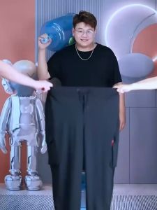 [2XL 5XL 8XL] Plus Size Pants For Men Large Sweatpants For Sports Jogging Stretch Casual Trousers With Big Pocket