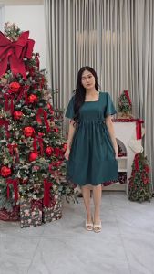 Benita Midi Dress Wanita Lengan Pendek Natal Orecca