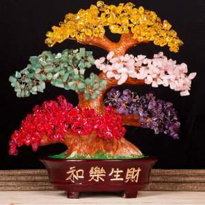 Natural Multicolored Feng Shui Lucky Tree Home Decor