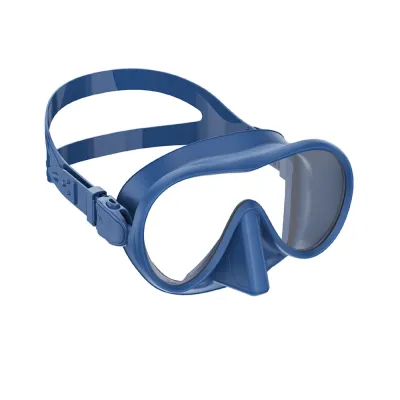 Frameless Diving Mask Adjustable Scuba HD Panoramic Ultra Wide View Tempered Glass Snorkeling Swimming Goggles for Adult Youth