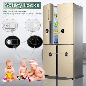 Childrens Safety Lock Baby Window Safety Limit Lock with Key Refrigerator Door Locks