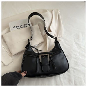 กระเป๋าสะพายข้างผู้หญิงสไตล์ลำลองเรียบง่ายแบบใต้วงแขน กระเป๋าสะพายข้างสำหรับเดินทางแบบย้อนยุค กระเป๋าสะพายข้างแบบอเนกประสงค์ กระเป๋าสะพายข้าง PU