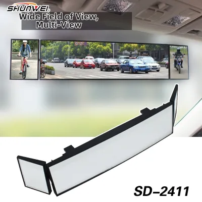 Shunwei Car Rearview Mirror Wide Angle Three Fold Curved Surface Parking Broad Angle Mirror SD-2411 Vehicle Accessory