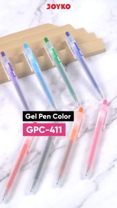 Color Gel Pen Pulpen Pena Jel Warna Joyko GPC-411 0.5 mm