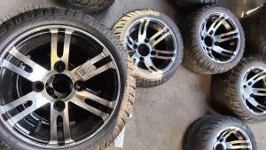 TUK TUK Buggy 235/30-10 Perfectly compatible with Bajaj Maxima Z tires and mags 4x100MM Motorcycle Wheel Rim with Tubeless Tire