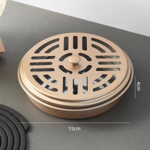 Stainless Steel Mosquito Coil Tray Outdoor Use Ash Tray with Lid Fireproof And Heatproof Creative Incense Burner Home Storage