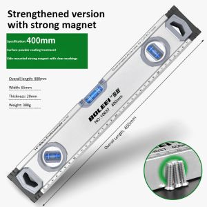 30/40/50cm High Precision Level Ruler 3-in-1 Magnetic Angle Meter Cast Aluminum Level Protractor Inclinometer Measuring Leveler