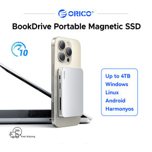 ORICO BookDrive หน่วยความจำภายนอก SSD พกพาอเนกประสงค์10Gbps512GB/1 Tb/ 2 Tb/ 4TB 4K ProRes วีดีโอช่องเสียบ SD/บัตร TF ในตัว
