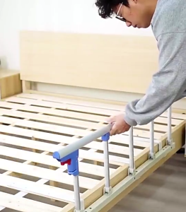 Bed Side Rail No Need Punching Foldable Bed Railings for Elderly Patient Aluminum Alloy Bed Safety