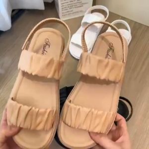 Sandal Wanita Karet Jelly Flat Double Strap Sendal Flat Slipper Empuk Outdoor Nyaman 7022 AVVET