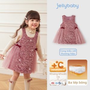 Jelly Baby | Đầm MESH Cách Nhiệt Màu Đỏ cho Trẻ Em Diễn Xuất Mùa Đông