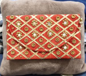 Handcrafted embroidered clutch bag Ready Local Stock