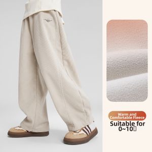 ZOSEE | Flannel Corduroy Pants For Boys New 2025 Warm Winter Large Kids Sabre Pant