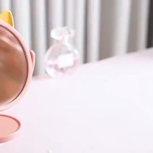 Gratis Ongkir - Cermin Kaca Meja Make Up Motif Kuping / Cermin Make Up Bulat Motif Telinga Binatang