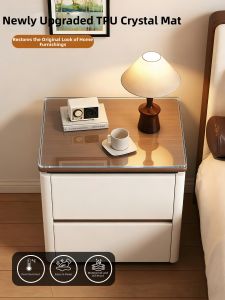 AKS | Waterproof Oil-Proof TPU Soft Glass Table Mat for Bedside Cabinets Simple Home