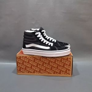 SEPATU VANS21 OLD SKOOL SK8 HIGH HITAM LIST PUTIH KANVAS 36-43