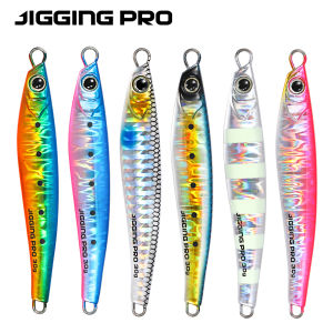 JIGGING PRO | JIGGING PRO 6pcs Metal Jig Fishing Lure Glow UV Long Coating Saltwater 15g 20g 30g 40g 60g Sea Bass Artificiale Señuelo