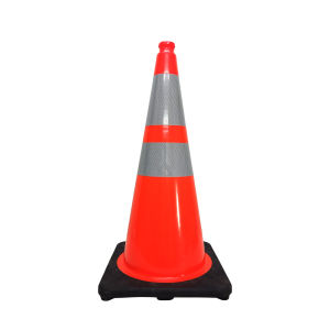 กรวยจราจร PVC 70ซม. ฐานยางดำ ตัวกรวยแข็งแรง ฐานเนื้อหนา หนัก ไม่ล้มง่าย ส่งไว | รับประกัน | คุณภาพสูง Bjbrothers