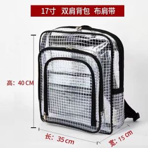 Anti Static PVC Dust-Free Grid Tool Bag Crossbody Bag for Clean Room 17 Inch Soft Business OL Style Zipper Closure Crossbody Bag