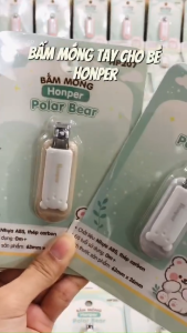 Bấm Móng Tay Cho Bé Cao Cấp HONPER Polar Bear Thép Carbon Cao Cấp Nhựa ABS An Toàn Bebi123
