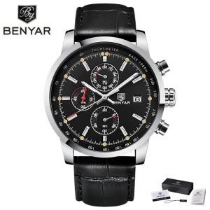 BENYAR | BENYAR 2026 Fashion Top Brand Mens Watch Quartz Luxury Chronograph Sports Watch Gift Reloj Hombre Mens Watch Relogio Masculino