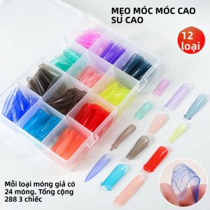 Bộ Khuôn Làm Móng Acrylic Gel Nhiều Màu Sắc Dùng Cho Sơn Gel UV Tạo Móng Giả Nhanh Chóng Có Thể Tái Sử Dụng 20/100/144/288 Chiếc Thương Hiệu Limegirl