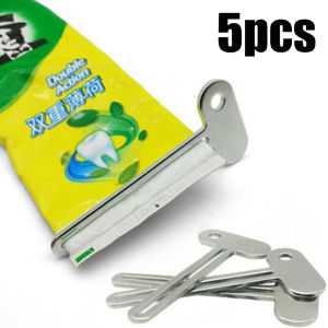 1/5pcs Bathroom Metal Toothpaste Squeezer Stainless Steel Tube Squeezer Universal Key Roller Tube Cream Paint Squeezer Tool