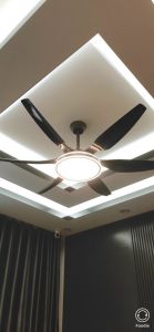 {BH 5 năm Động cơ lõi đồng DC 6 cấp độ} Quạt Trần Đèn 6 Cánh Tự Động chế độ đảo chiều hút ẩm Đèn Led 3 màu AS GER69