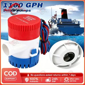 12V Electric Pump 1100GPH Marine Bilge Pump Submersible Boat Water Pump