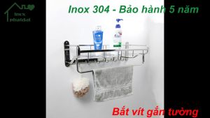 Kệ nhà tắm INOX 304 PHÁT ĐẠT kệ để xà bông để đồ phòng tắm rổ đựng chai dầu gội (SP155)
