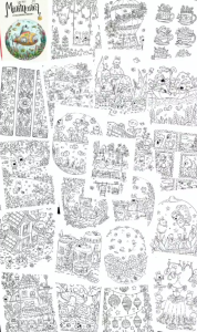 Buku Mewarnai Aesthetic Minimania 4 Coloring Book - Buku Mewarnai Untuk Anak Dan Dewasa Aesthetic Kertas Super Tebal