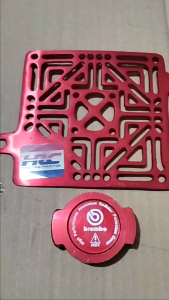 Paket Cover Radiator Tutup Radiator HRC HOLOGRAM + Radiator Cap Bulat Vario 125 Vario 150 PCX 150 ADV 150 CNC