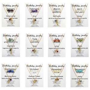 Cross-Border New Multi-Layer Lapis Lazuli Stone Necklace Original December Rose Flower Meaning Stainless Steel Zircon Womens Necklace