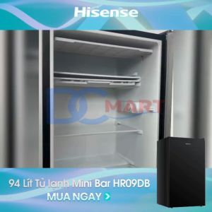 Tủ lạnh mini Hisense 94 Lít HR09DB làm lạnh nhanh tiết kiệm điện bảo hành chính hãng 24 tháng