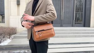 Tas Selempang Pria Waterproof Besar Bahan Kulit Original JEEP Anti Air Premium Leather PU Messenger Sling Bag For Men