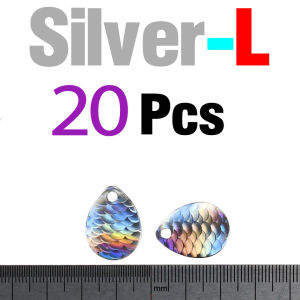 MNFT 20Pcs Holographic Fishing Spinner Blades DIY Lure Making Parts Colorful Fish Scale Spoon Blanks