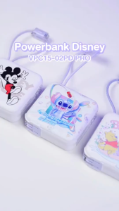Winnie the pooh Powerbank พาวเวอร์แบงค์ลายDisney รุ่น VPC15-02PD PRO 15000mAh FastCharging PD20W ประกัน 2 ปี