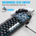 60% mechanical keyboard gaming keyboard, 68 key Keyboard ice blue backlight, USB key cable separation design, suitable. 