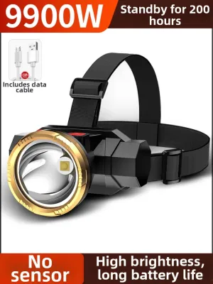 SHENYU | Rechargeable Headlamp Super Bright LED Headlight for Hiking Camping Fishing Outdoor Activities Lightweight Long Lasting Battery USB Charging Waterproof Headlamp