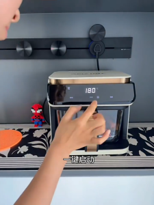 APIXINTL Japan Anben Su Full Glass Air Fryer 6L Large Capacity Fully Automatic Electric Fryer Visualization Non Flip Cooking Machine Inner Liner Uncoated Electric Oven