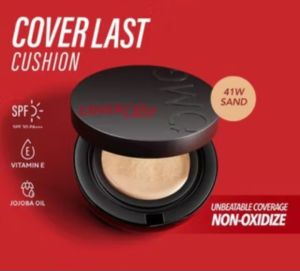 OMG Oh My Glam Coverlast Cushion 15g* - Cushion Foundation Concealer Skin Tint Make Up - High Coverage Dewy Finish - Poreless Cushion - Glow Cushion - Tahan Lama Hingga 12 Jam Tanpa Oksidasi - Menyamarkan Kemerahan Bekas Jerawat dan Noda Hitam
