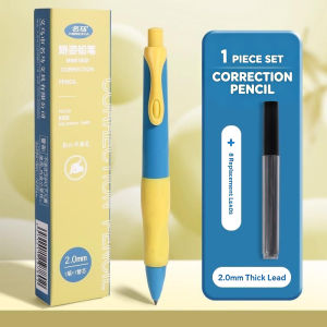 ۞ 1Pcs 2.0mm Mechanical Pencil Set Posture Correction Anti-Break Lead For Kids Children Writing School Supplies Korean Stationer