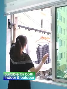 Space Saver Wall Mounted Tri-Fold Clothes Drying Rack Hanger for Laundry in Balcony Indoor & Outdoor (3*30cm or 3*60cm)